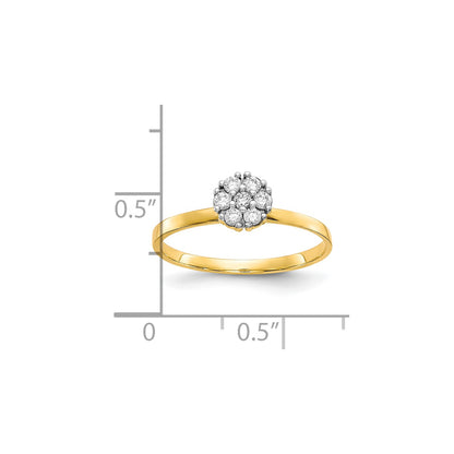 10k CZ Cluster Promise Ring