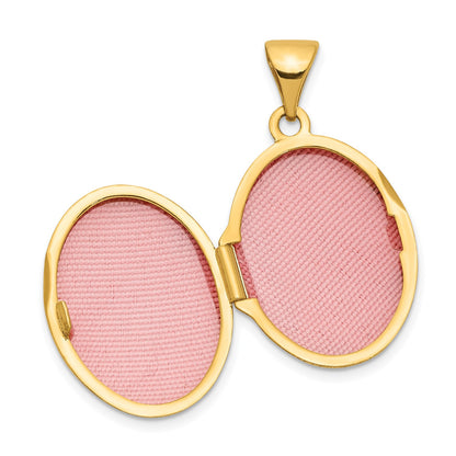 10k Yellow Gold Polished Oval Locket