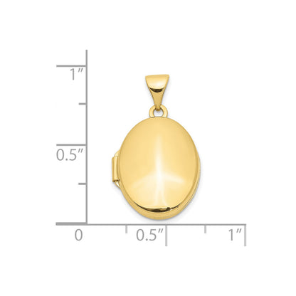 10k Yellow Gold Polished Oval Locket