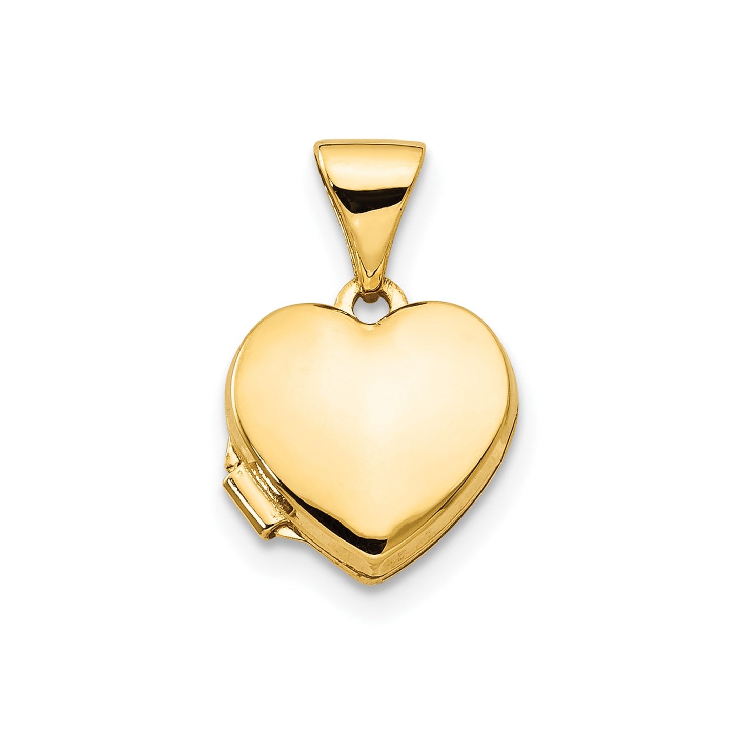 10k Yellow Gold Plain Heart Locket