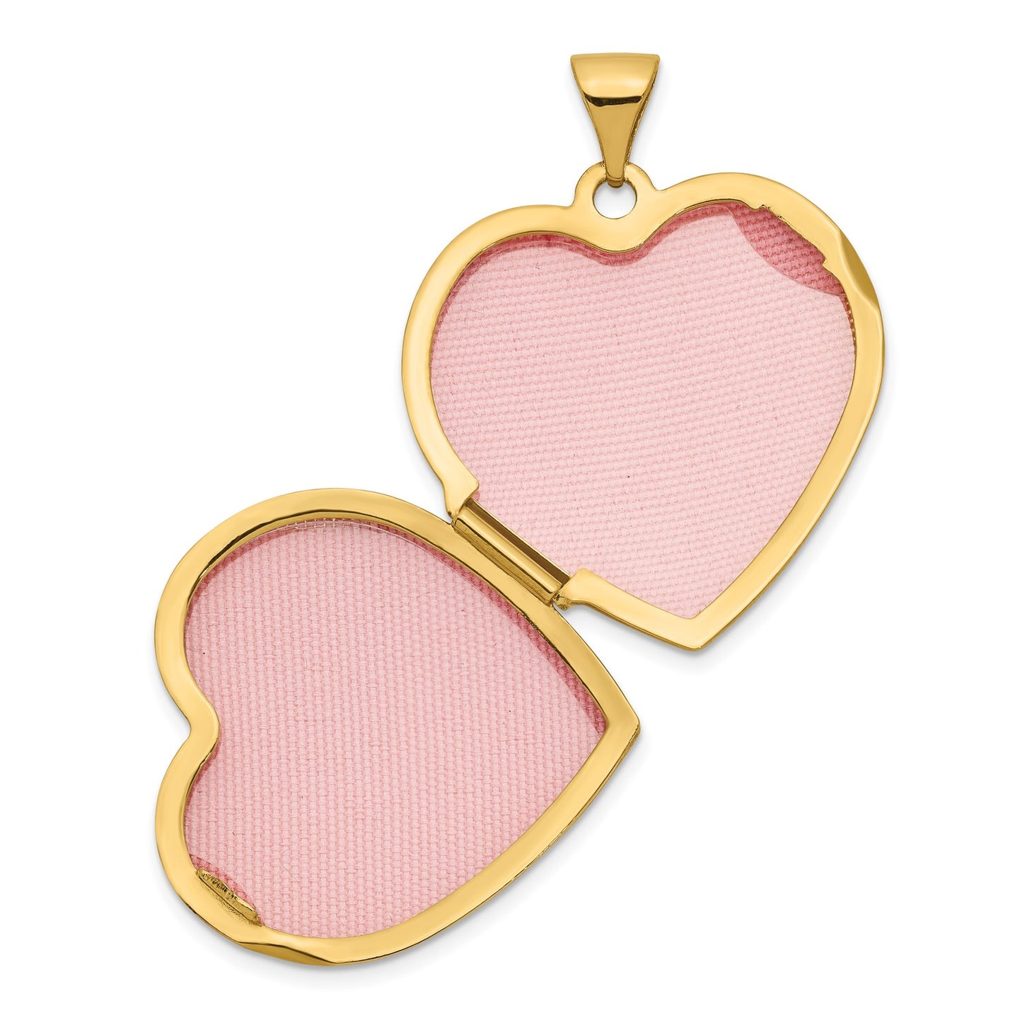 10k 21mm Heart Domed Plain Locket