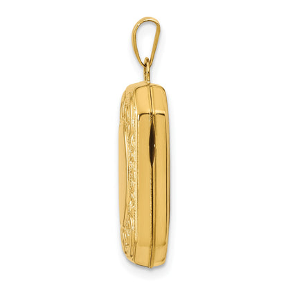 10k Yellow Gold Fancy Rectangle Locket