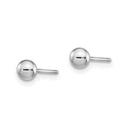 Inverness 14k White Gold 4mm Ball Post Earrings