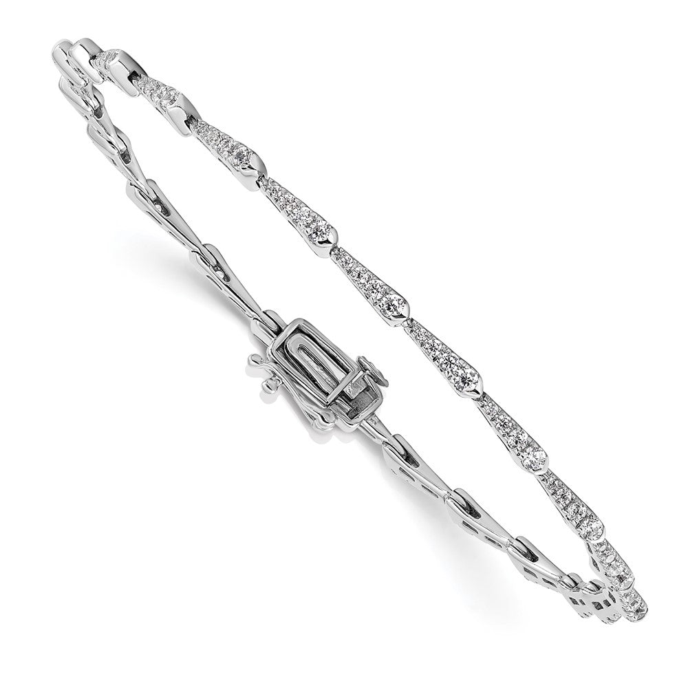 True Origin 14k White Gold 1/2 carat Lab Grown Diamond VS D E F 7 inch Fancy Bracelet