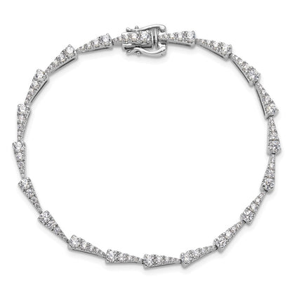 True Origin 14k White Gold 2 1/5 carat Lab Grown Diamond VS D E F 7 inch Fancy Bracelet