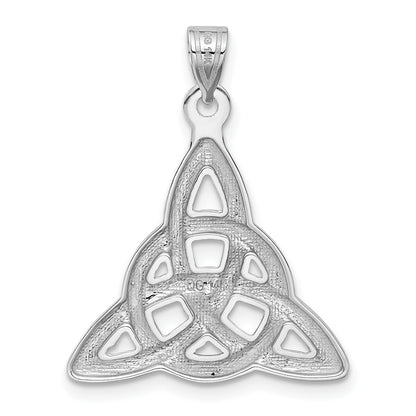 14k White Gold Polished Trinity Knot Pendant