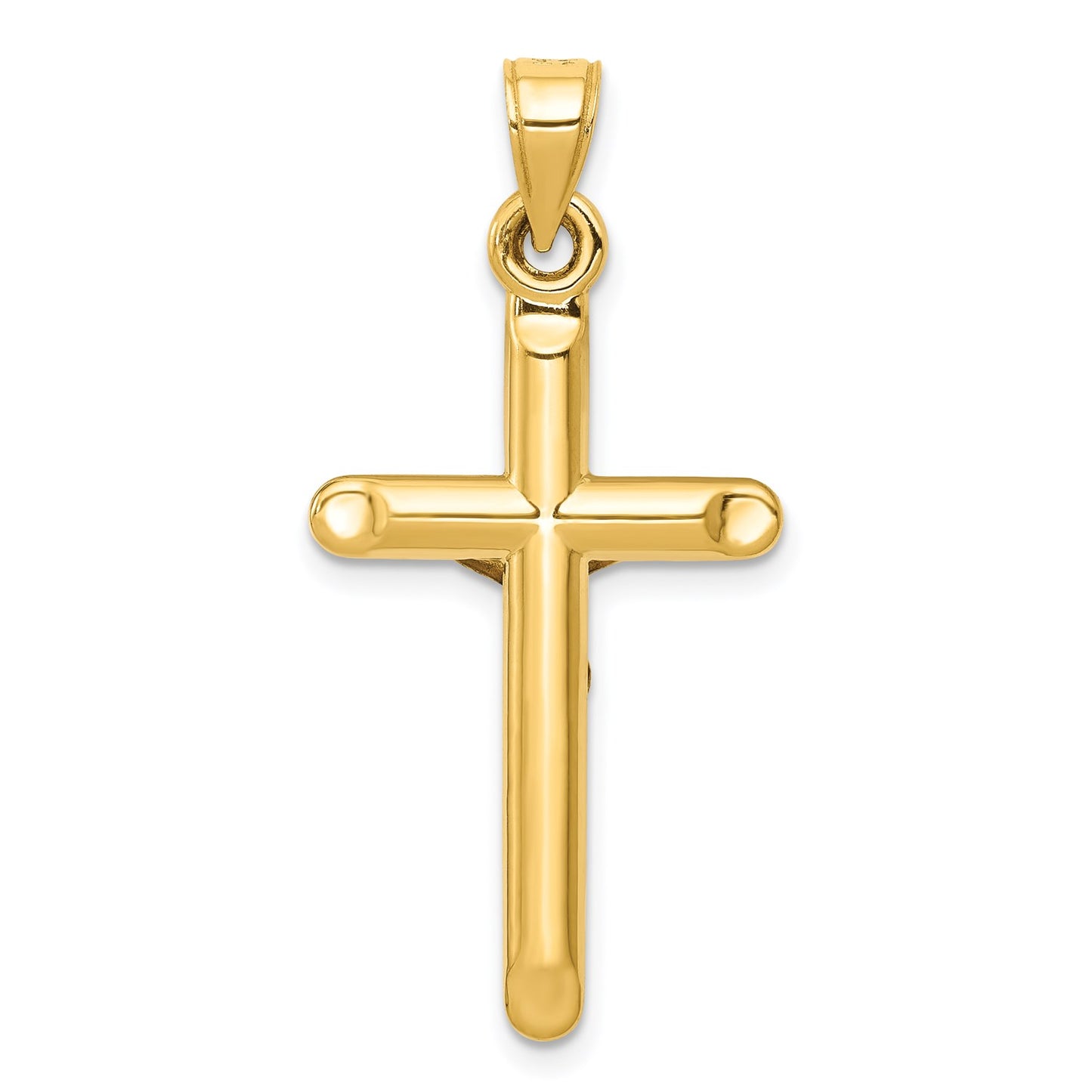 14k Hollow Crucifix Pendant