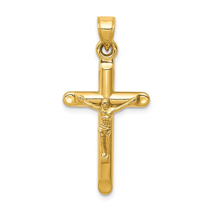 14k Hollow Crucifix Pendant