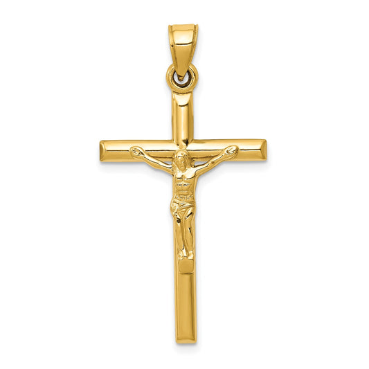 14k Hollow Crucifix Pendant