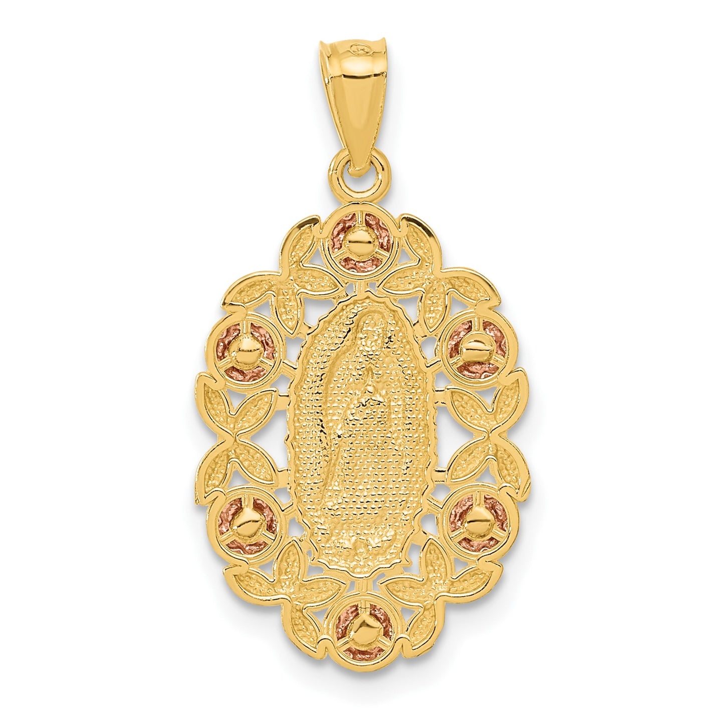 14K Two-Tone w/White Rhodium Guadalupe Pendant