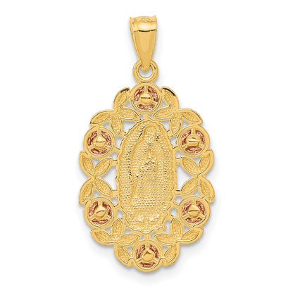 14K Two-Tone w/White Rhodium Guadalupe Pendant