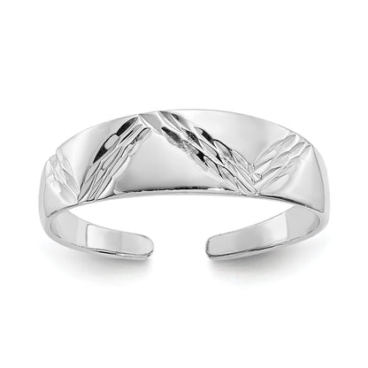 14k White Gold Fancy Toe Ring