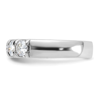 14kw Gold 1ct. 5 Stone D E F Pure Light Moissanite Band