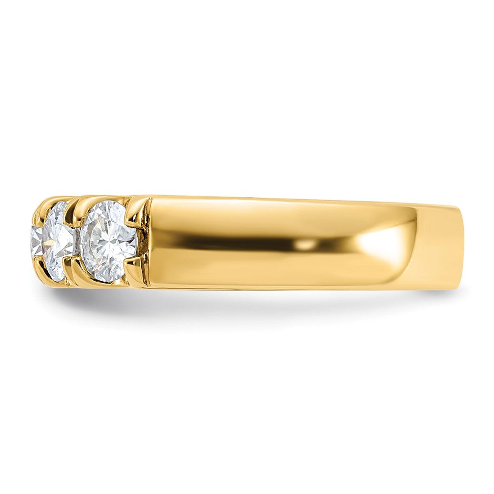 14ky Gold 1ct. 5 Stone D E F Pure Light Moissanite Band