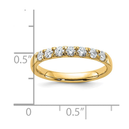 14ky Gold 1.50ct. 7 Stone Moissanite Band