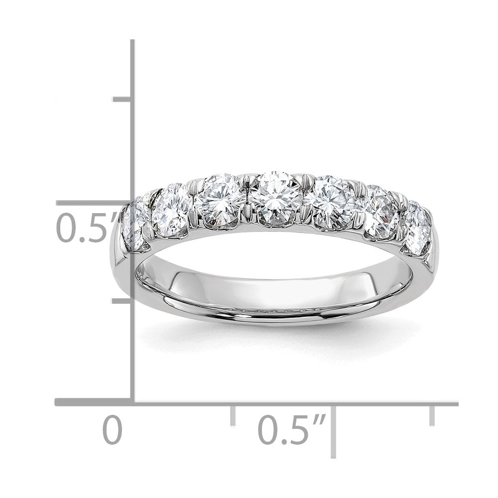 14kw Gold 1ct. 7 Stone G H I True Light Moissanite Band