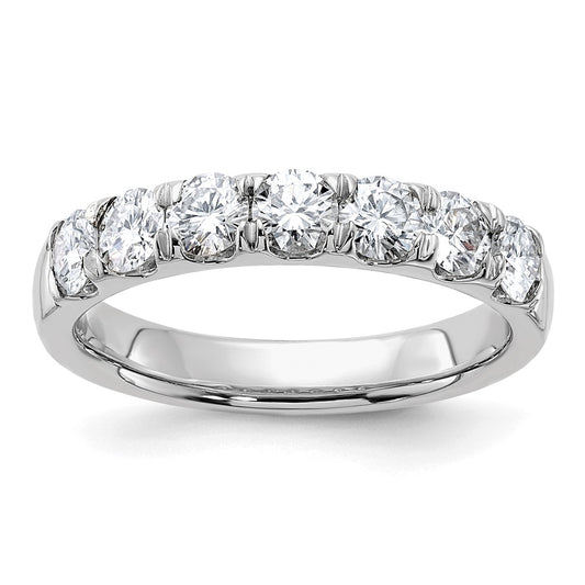 14kw 1ct. 7 Stone G H I True Light Moissanite Band