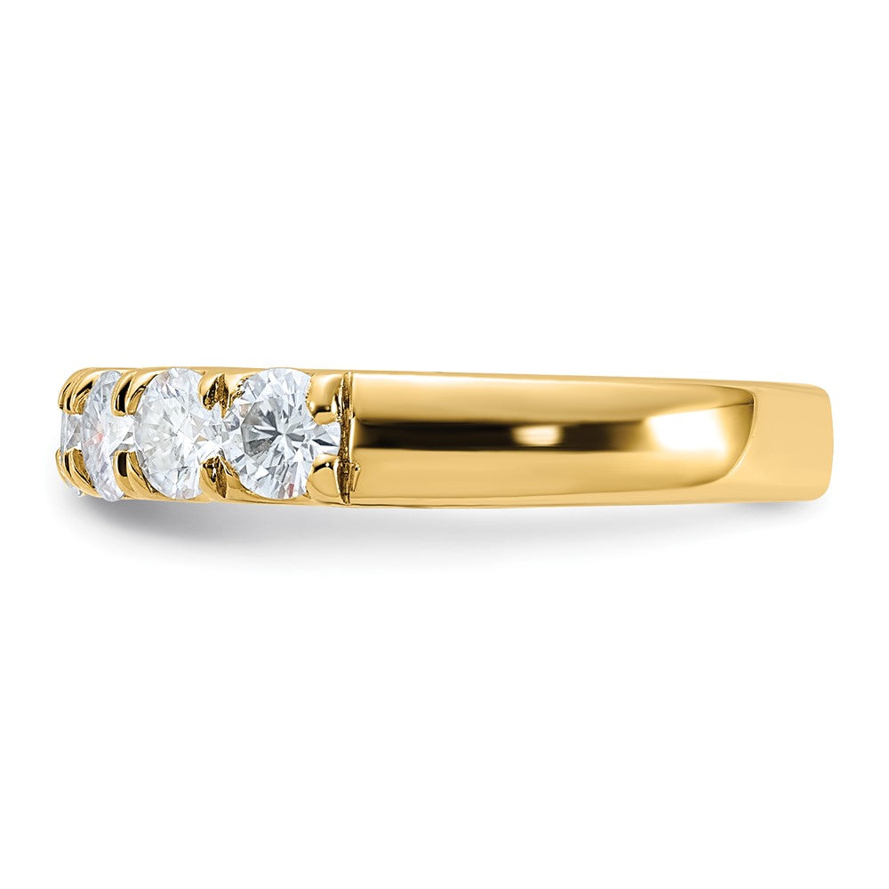 14ky Gold 1ct. 7 Stone D E F Pure Light Moissanite Band