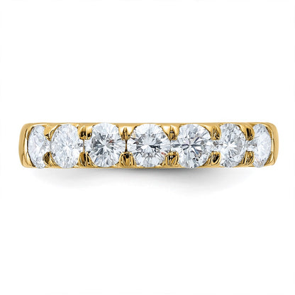 14ky Gold 1ct. 7 Stone G H I True Light Moissanite Band