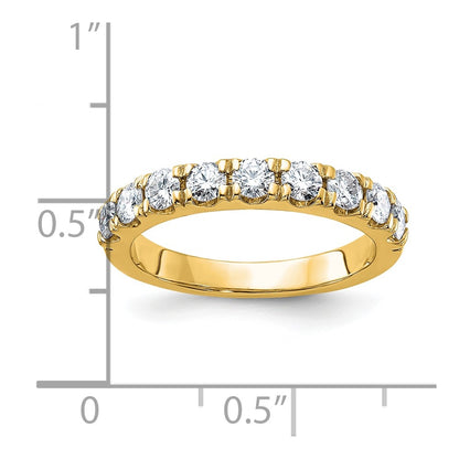 14ky Gold 1/2ct. 9 Stone G H I True Light Moissanite Band