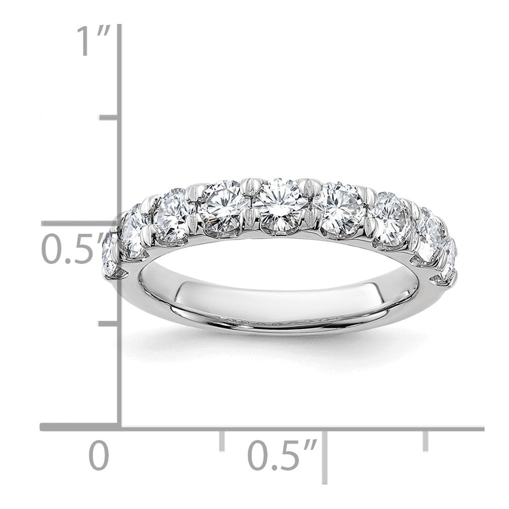 14kw Gold 1.50ct. 9 Stone D E F Pure Light Moissanite Band