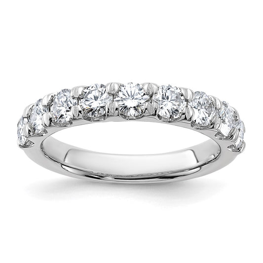 14kw 1.50ct. 9 Stone D E F Pure Light Moissanite Band