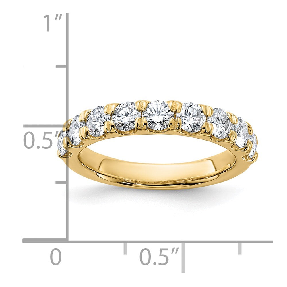 14ky Gold 1.50ct. 9 Stone G H I True Light Moissanite Band