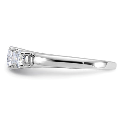 14kw Gold 1ct. 3 Stone G H I True Light Moissanite Band