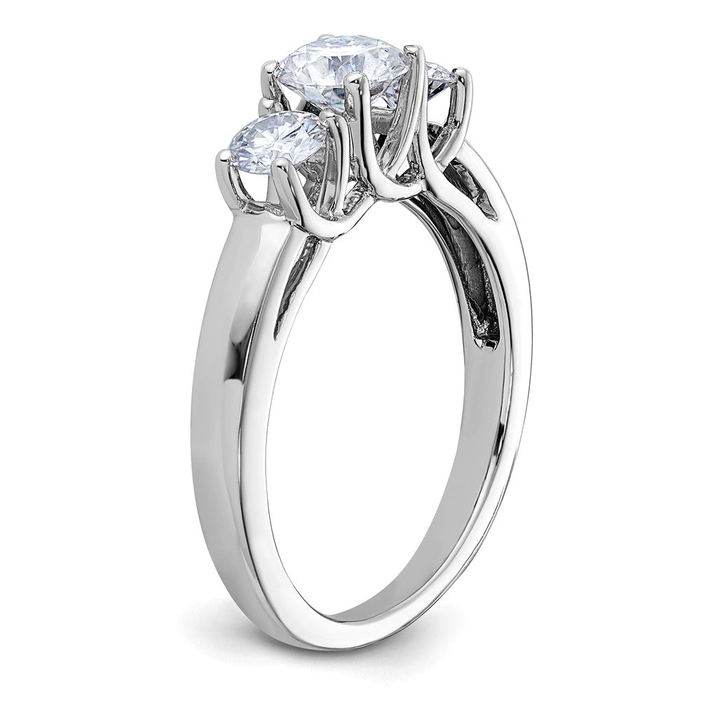 14kw Gold 2.00ct. 3 Stone Moissanite. Ring