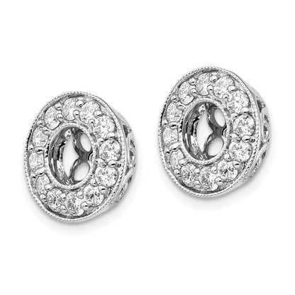 True Origin 14K White Gold 1 carat Lab Grown Diamond VS  D E F  for 5-5.5mm Studs Earring Jackets