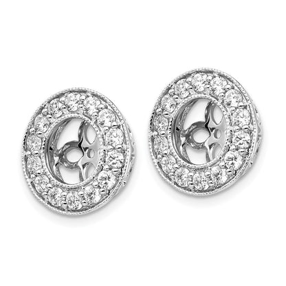 True Origin 14K White Gold 1 carat Lab Grown Diamond VS  D E F  for 6-6.5mm Studs Earring Jackets