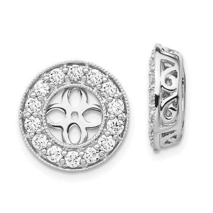 True Origin 14K White Gold 1 carat Lab Grown Diamond VS  D E F  for 6-6.5mm Studs Earring Jackets