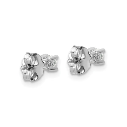 True Origin 14k White Gold 1/5 carat Round Lab Grown Diamond VS DEF 4 Prong Stud Earrings