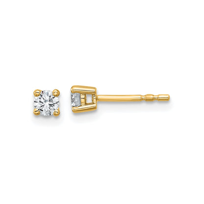 True Origin 14k 1/4 carat Round Lab Grown Diamond VS DEF 4 Prong Stud Earrings