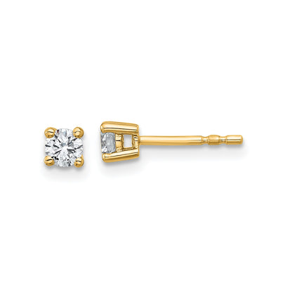 True Origin 14k 1/3 carat Round Lab Grown Diamond VS DEF 4 Prong Stud Earrings