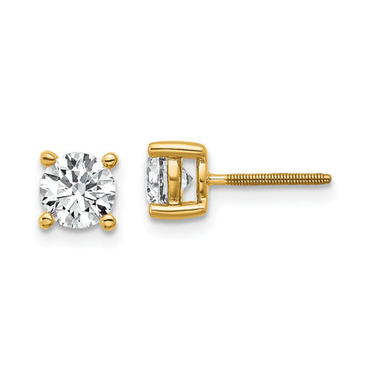 True Origin 14k 1/5 carat Round Lab Grown Diamond VS DEF 4 Prong Screw back Stud Earrings