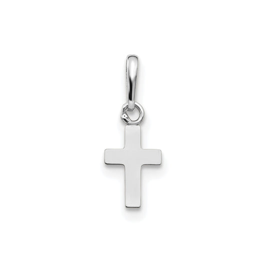 14k White Gold Madi K Children's Cross Pendant