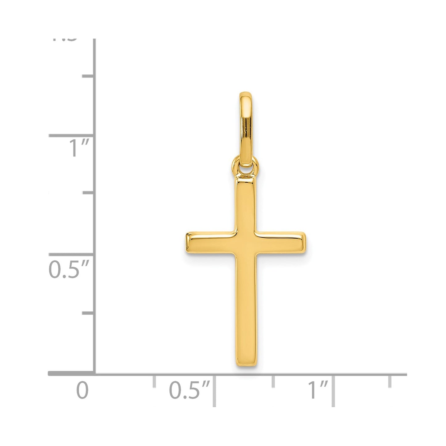 14k Hollow Cross Pendant