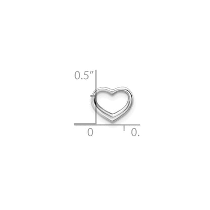 14K White Gold Mini Floating Heart Slide