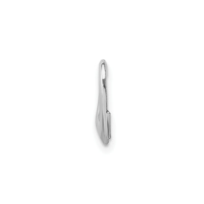 14K White Gold 2-D Floating Heart Charm