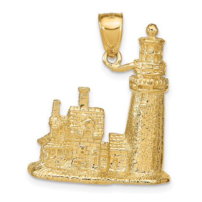 14k 3D Cape Cod Lighthouse Pendant