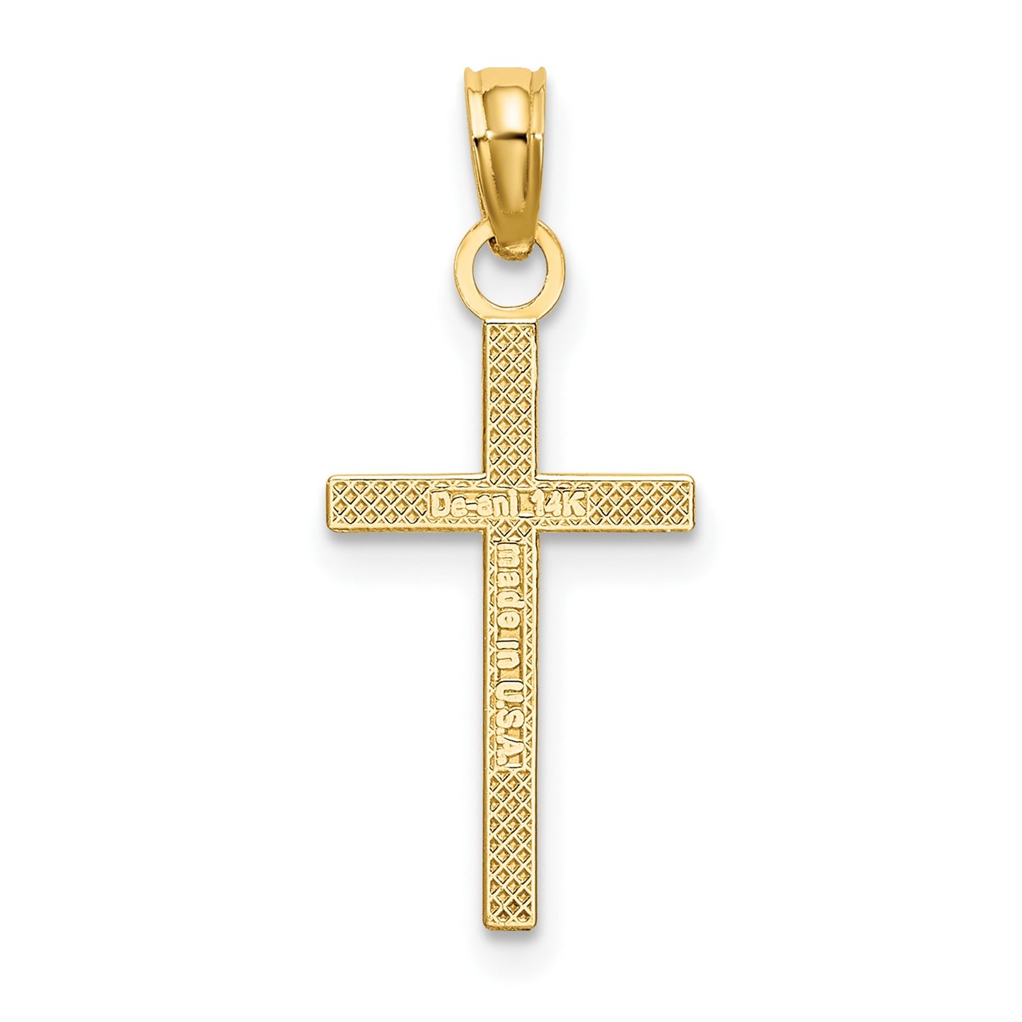 14K Polished Small Cross Charm