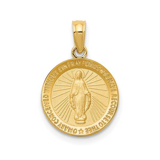 14k Miraculous Medal Pendant