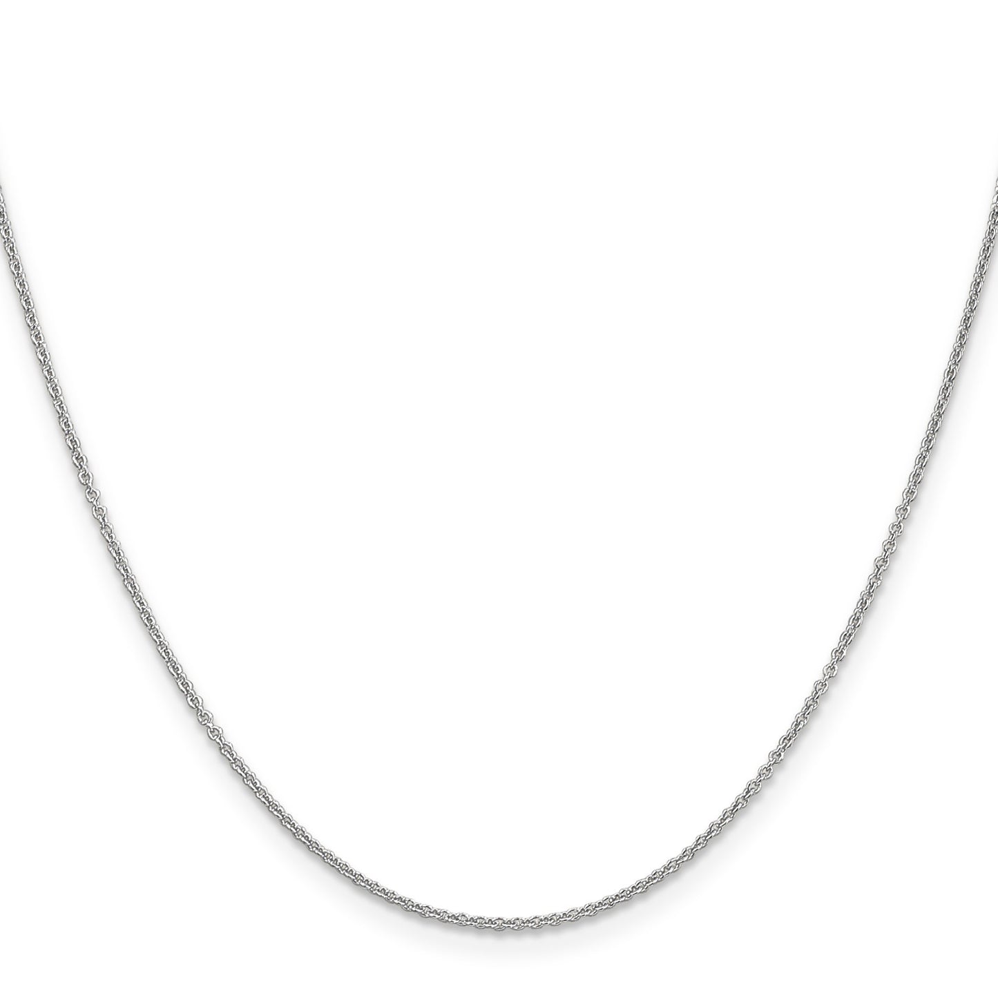 14K White Gold 16 inch 1.2mm Cable with Lobster Clasp Chain