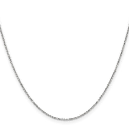 14K White Gold 16 inch 1.2mm Cable with Lobster Clasp Chain