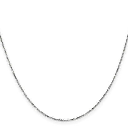 14K White Gold 18 inch .9mm Cable with Lobster Clasp Chain