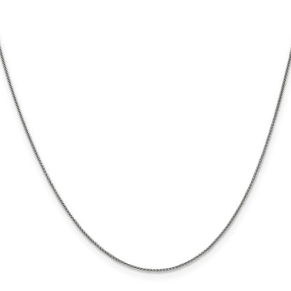 14K White Gold 18 inch .85mm Spiga with Lobster Clasp Chain