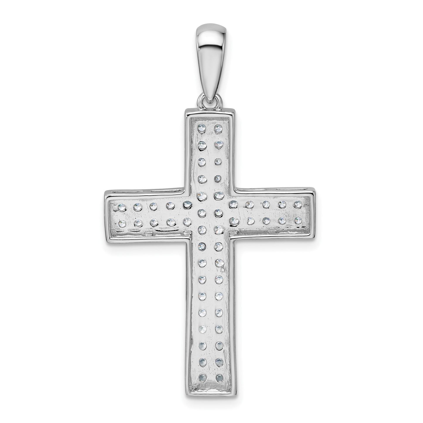 True Origin White Gold 14k 1 carat Lab Grown Diamond VS D E F Cross Pendant