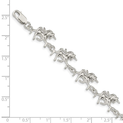 Sterling Silver Unicorns Bracelet