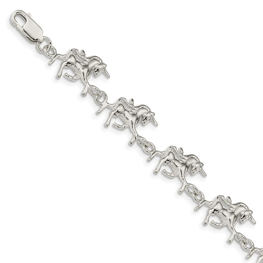 Sterling Silver Unicorns Bracelet